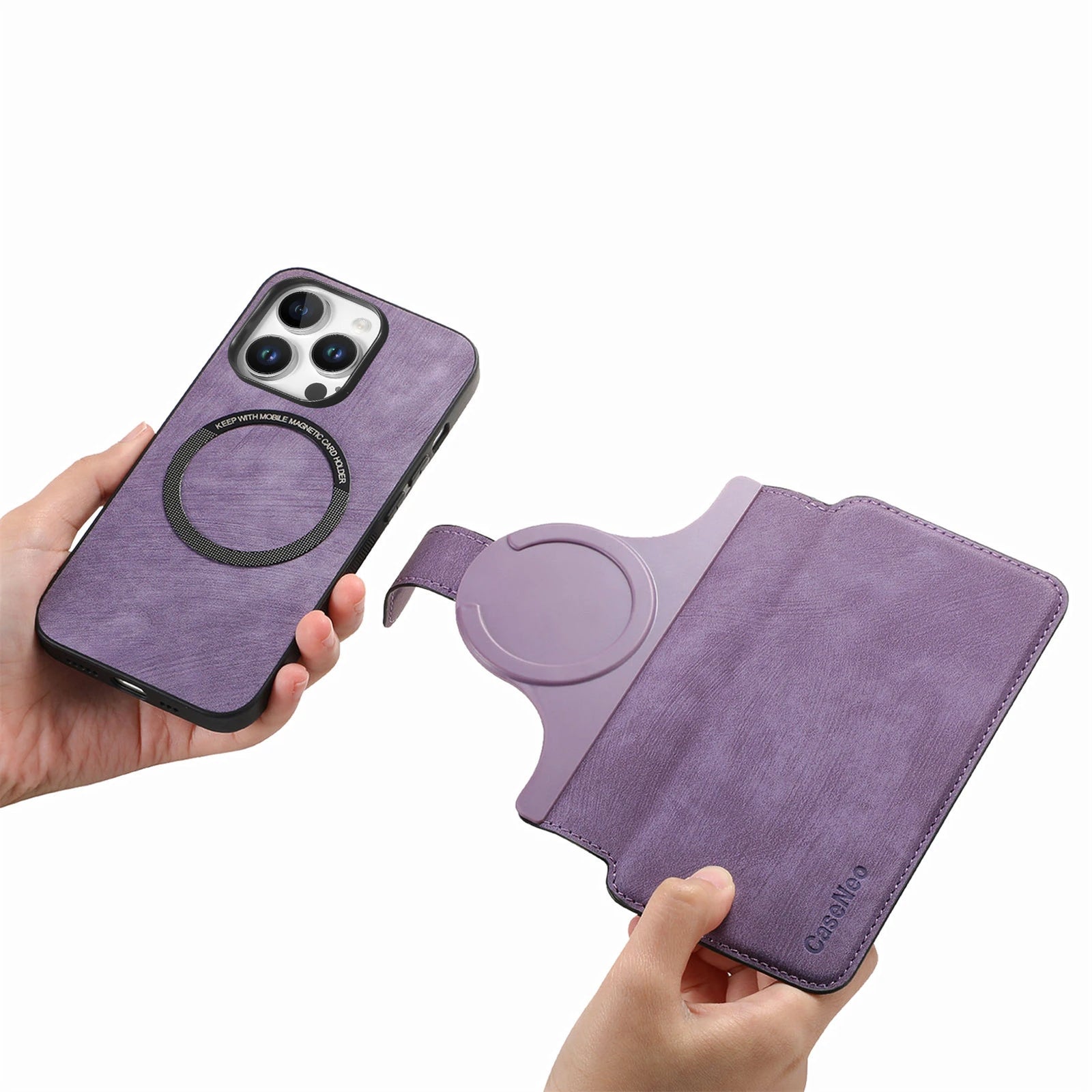 Flip Leather Wallet Case for iPhone 16 15 Pro Max 14 Plus 16E Magsafe  Detachable Card Slot Holder Cover