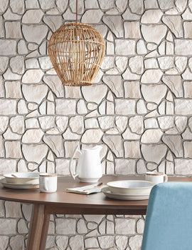 10pcs 3D Faux Stone Wall Panels, Self-adhesive Tile Stickers for Living Room, TV Background, Water and Mold Resistant, 30x30cm
