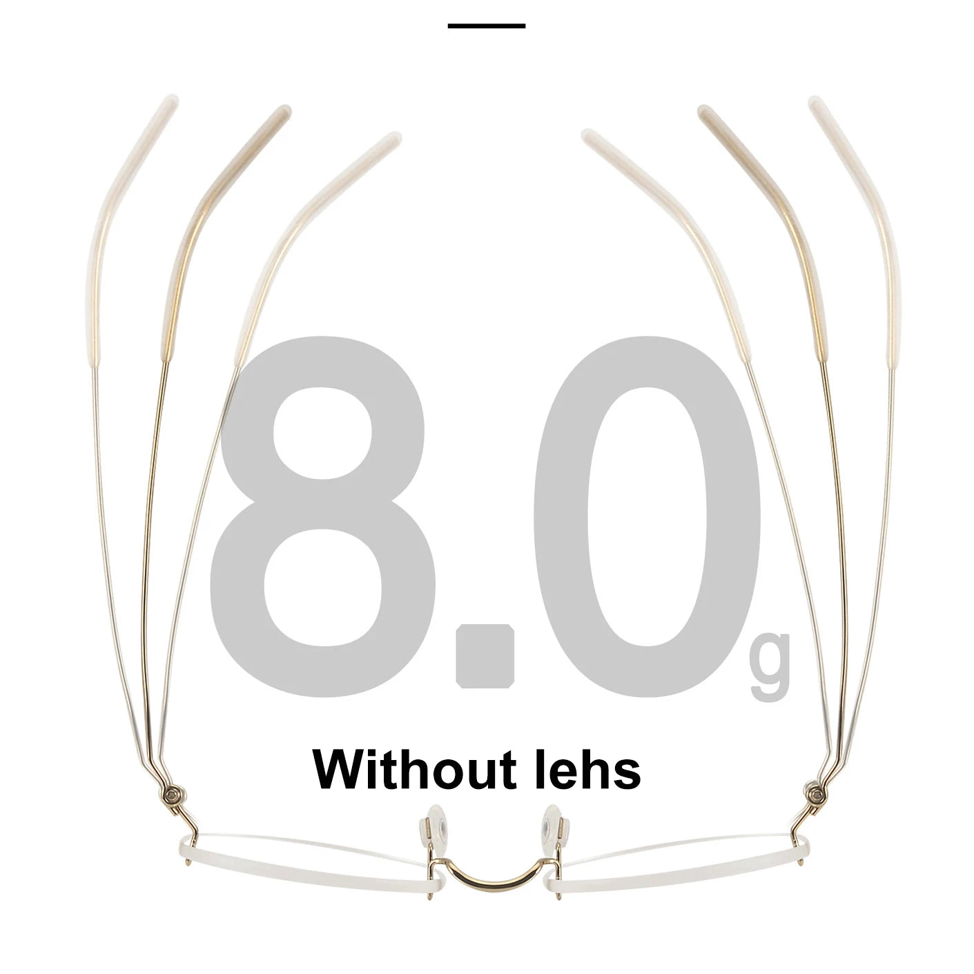 Ultralight Oval Rimless Titanium Eyeglasses Frame