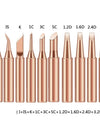 10Pcs Soldering Iron Tip Pure Copper 900M Soldering Iron Head Set Inside Hot Bare Copper Electric Soldering Iron Welding Tools