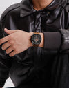 Waterproof Genuine Leather Strap Male Chronograph Quartz