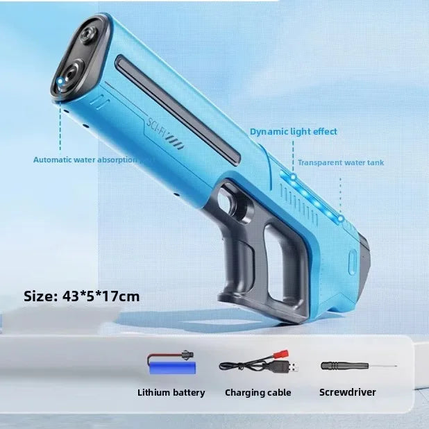 Fully Automatic Electric Water Gun – Rechargeable Continuous Firing Water Blaster for Summer Outdoor Activities