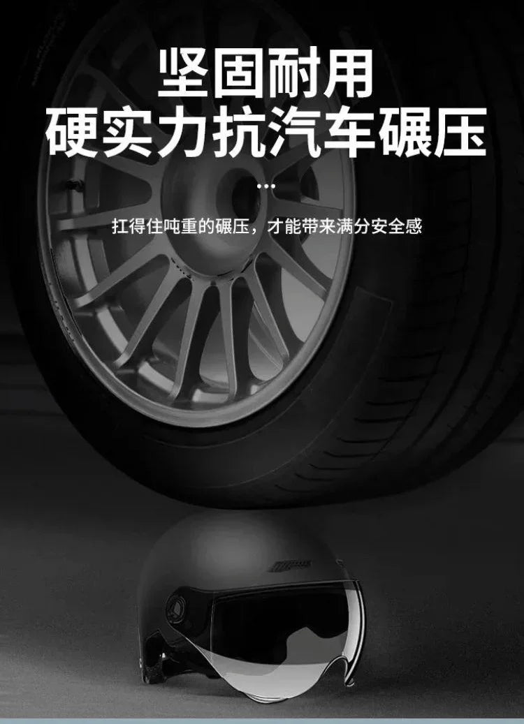 Bicycle Helmet Men's and Women's Adult  Cartoon Bicycle Motorcycle Half Helmet with Goggles