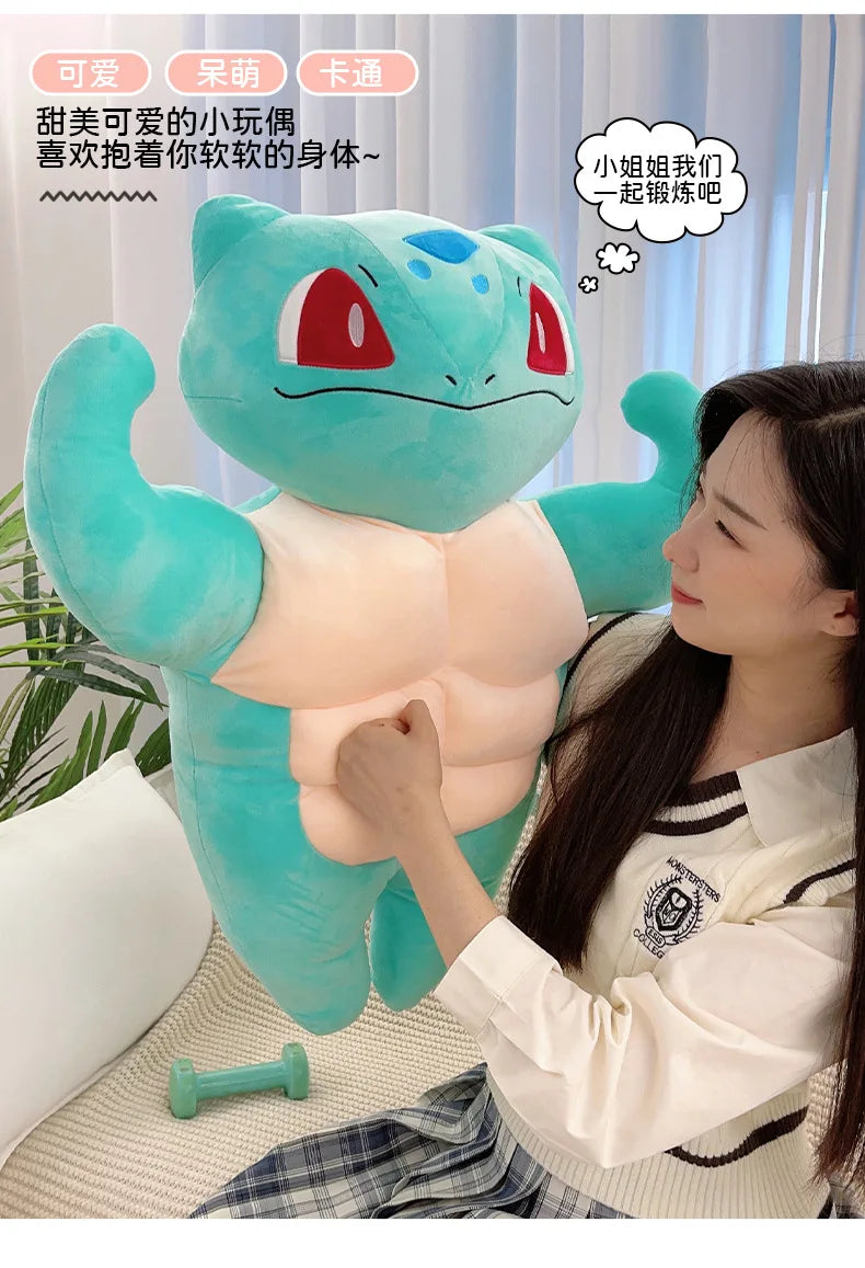 Muscle Pokémon Bulbasaur Charmander Plush Stuffed Pillow