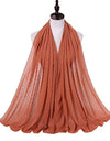 70*175cm Muslim Chiffon Hijab Shawls Scarf Women Solid Color Head Wraps Women Hijabs Scarves Ladies Foulard Femme Muslim Veil