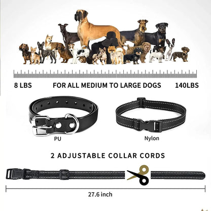 Electric Dog Training Collar Remote Control Rechargeable Dog Bark Collar Waterproof Anti Barking Device For All Size Dog