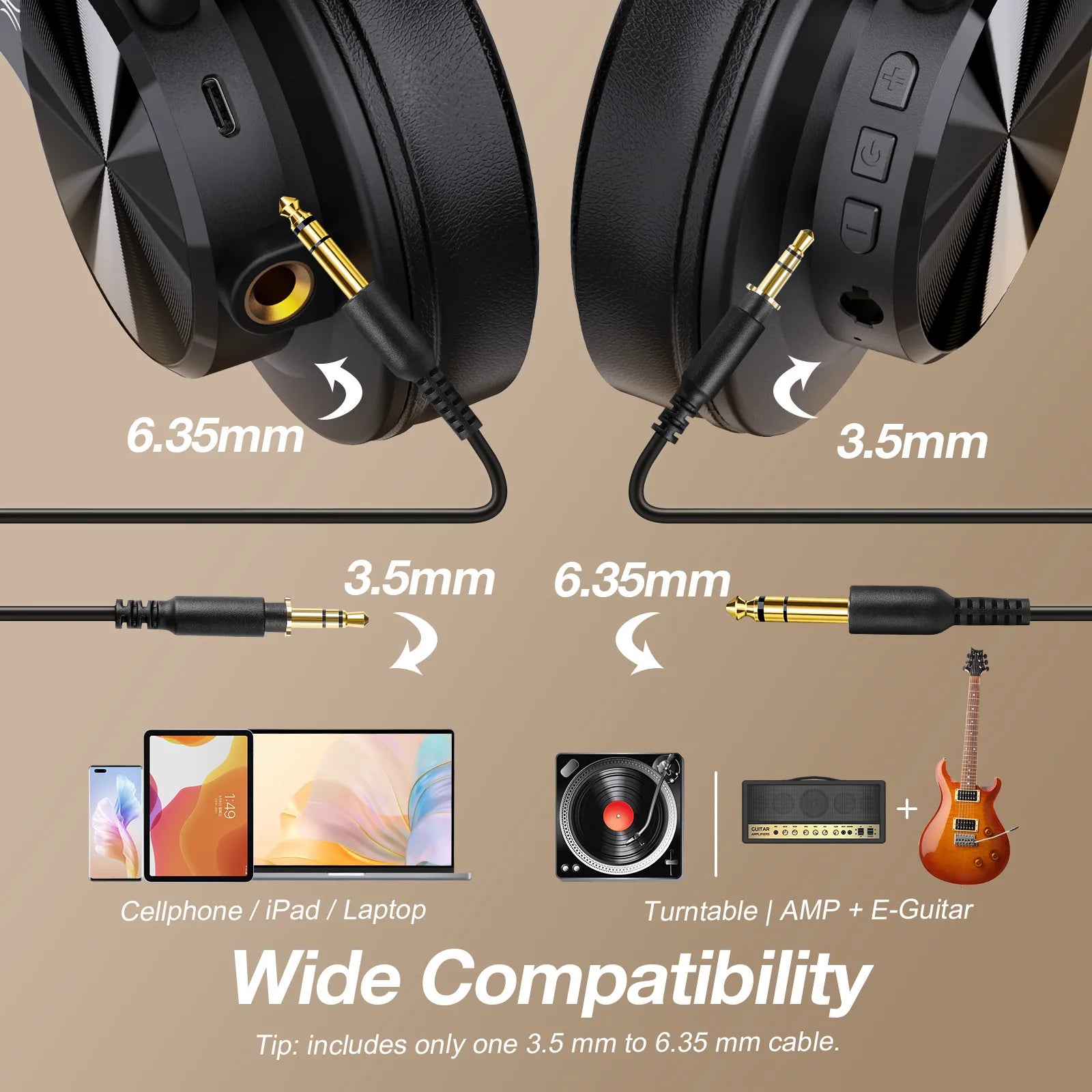 Fusion A70 Bluetooth Headphones Hi-Res Audio Over Ear Wireless Headset Professional Studio Monitor DJ HiFi Headphones