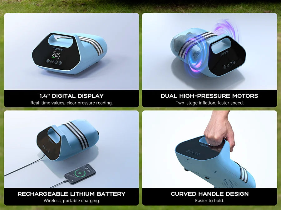 Electric 5200mAh 20PSI Inflatable SUP Pump 12V High Speed Dual Stage For Outdoor Paddle Board Airbed SUP Paddleboard Kayak Boat