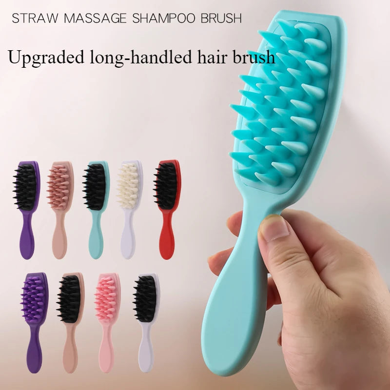 Silicone Shampoo Brush Head Scalp Massage Comb Clean The Scalp Thoroughly Body Massage Brush Bath Brush Salon Hairdressing Tool