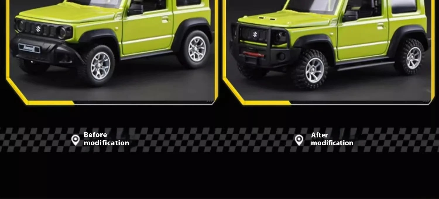 CCA 1:32 Suzuki Jimny Assembly Edition Alloy Diecast Model Assemble Car Toy Ornaments Decorative Trendy Ornament