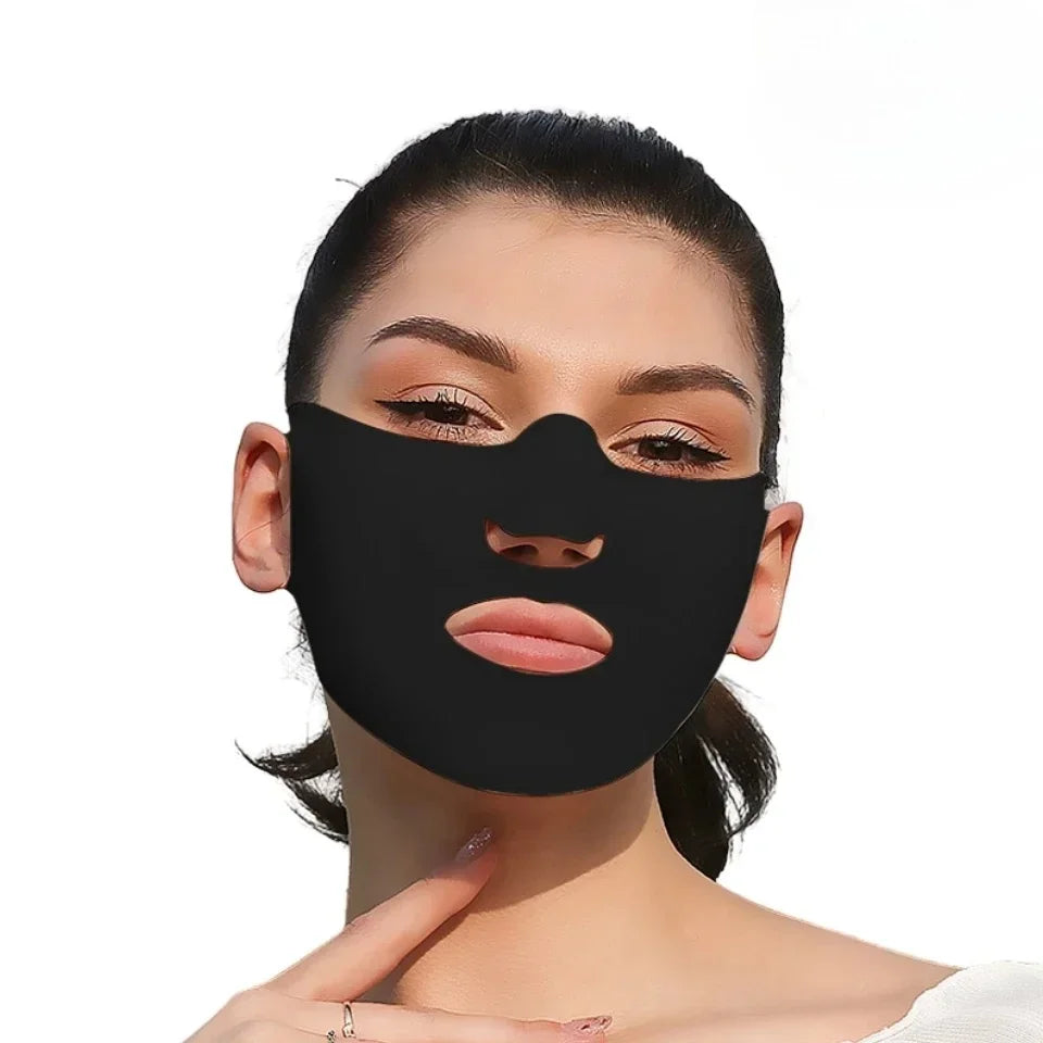 1PC Anti-uv UPF50+ Ice Silk Sunscreen Mask Traceless Summer Outdoor Sports Face Mask Breathable Exposed Mouth Nose Golf Mask