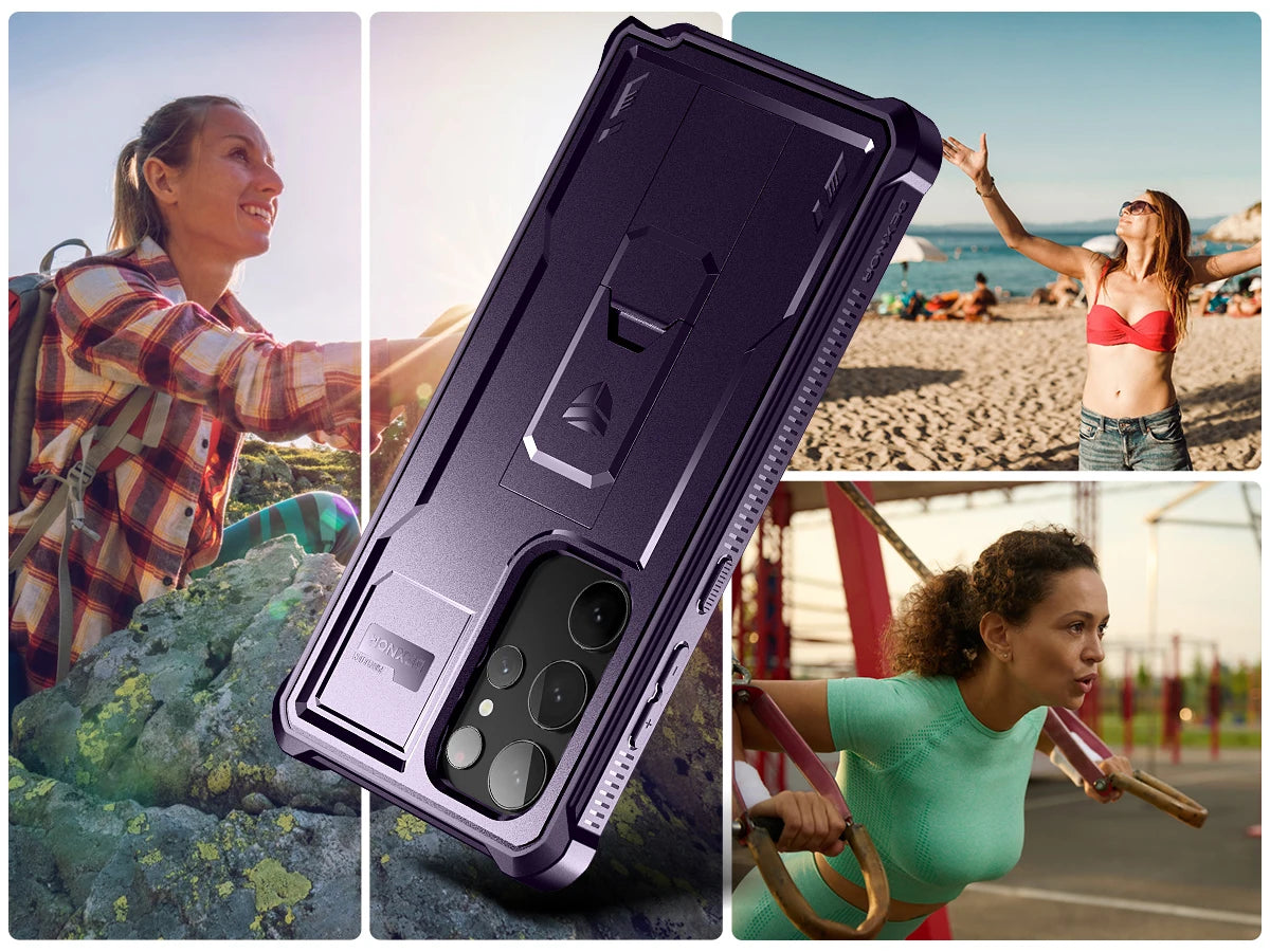 for Samsung Galaxy S23 Ultra Case Full Body Heavy Duty Military Grade Protection Built-in Screen Protector and Kickstand