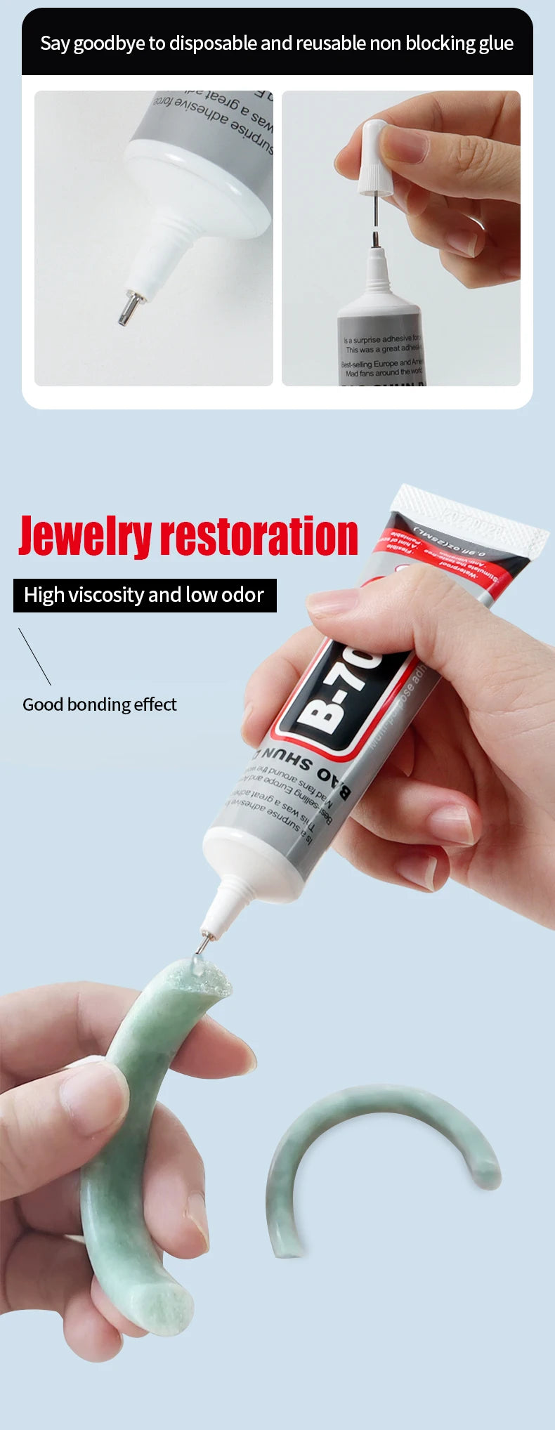 B7000 transparent glue,with precision nib,rhinestone glue,rhinestone crafts jewelry glue,jewelry glue,jewelry process makeup