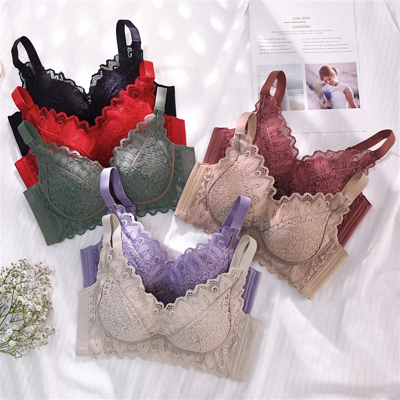 Women’s Push-Up Wire-Free Bra – Comfortable Adjustable Straps Bralette