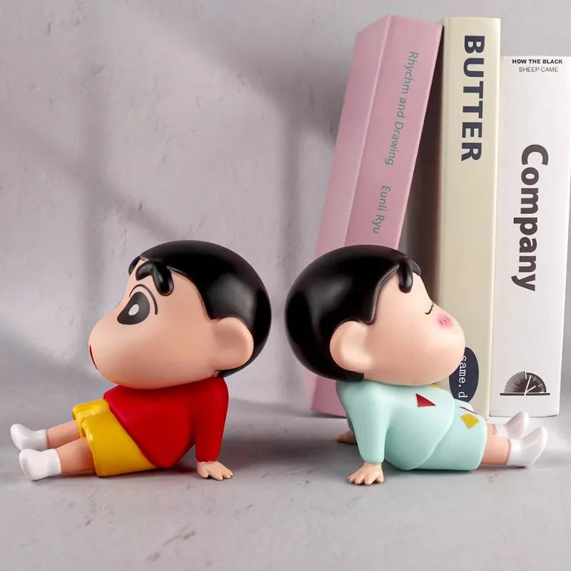 Crayon Shin Chan Anime Figure Phone Holder Desktop Ornament