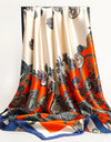 Square Women Scarves Silk Office Ladies Hair Neck Bandanna Headband Foulard Headcloth Muslim Headscarf Female muffler