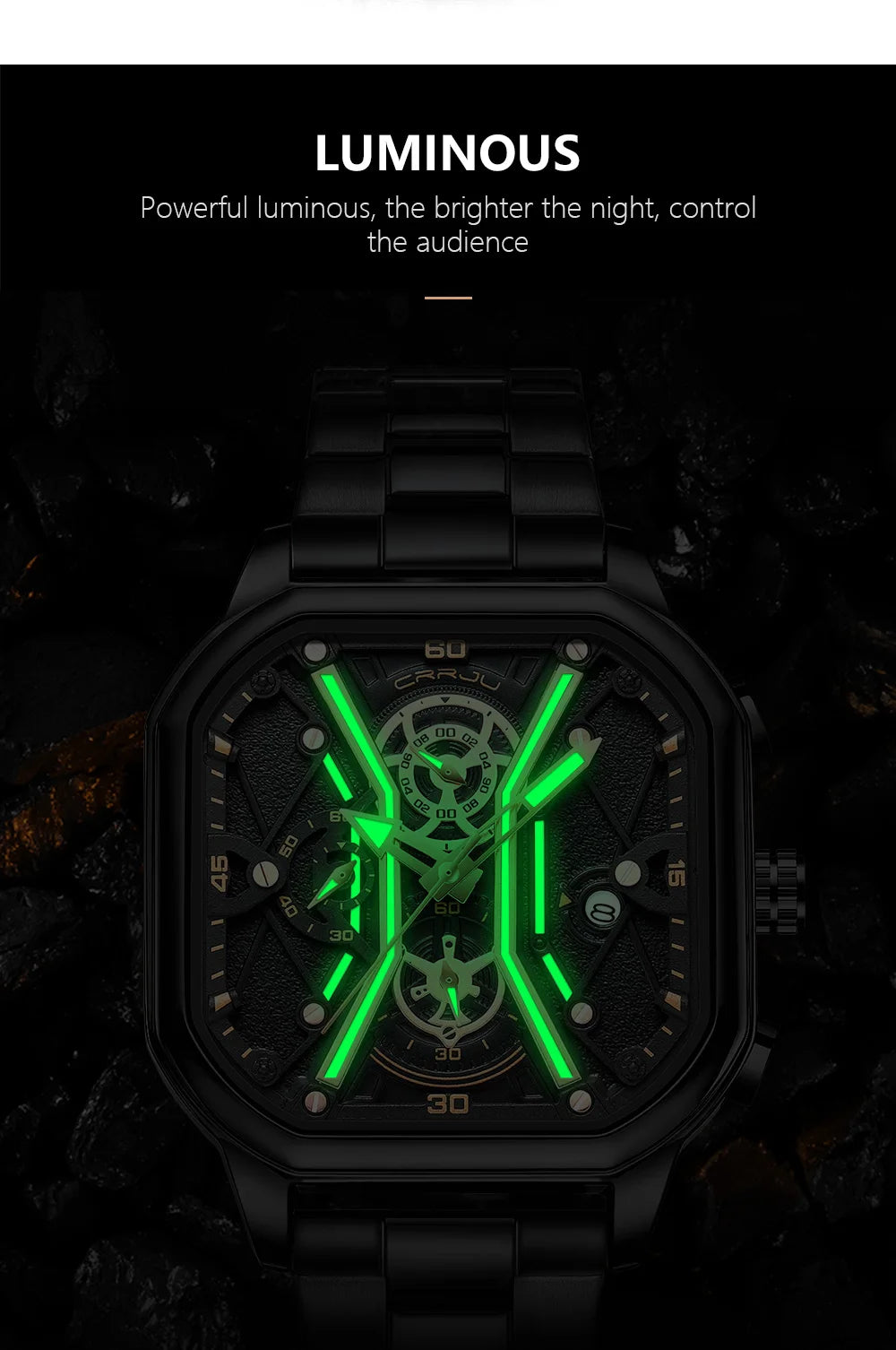 Men Watches Quartz High Quality Stainless Steel Top Brand Luxury Business Waterproof Luminous Chronograph Watch
