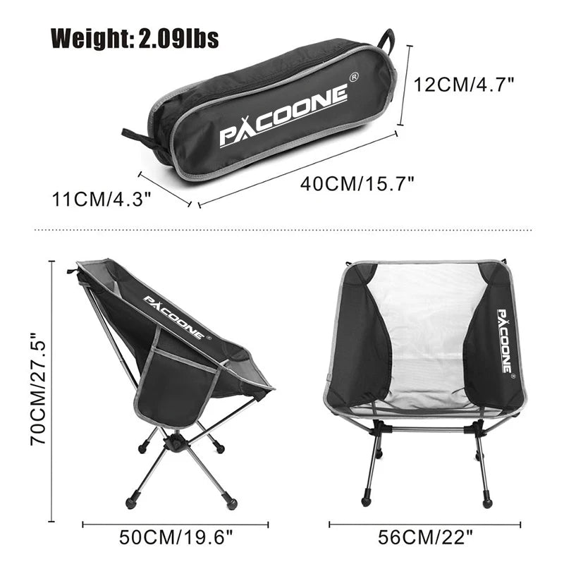 Outdoor Folding Moon Chair Ultralight Camping Portable Picnic Seat Leisure Travel BBQ Beach Fishing Chair