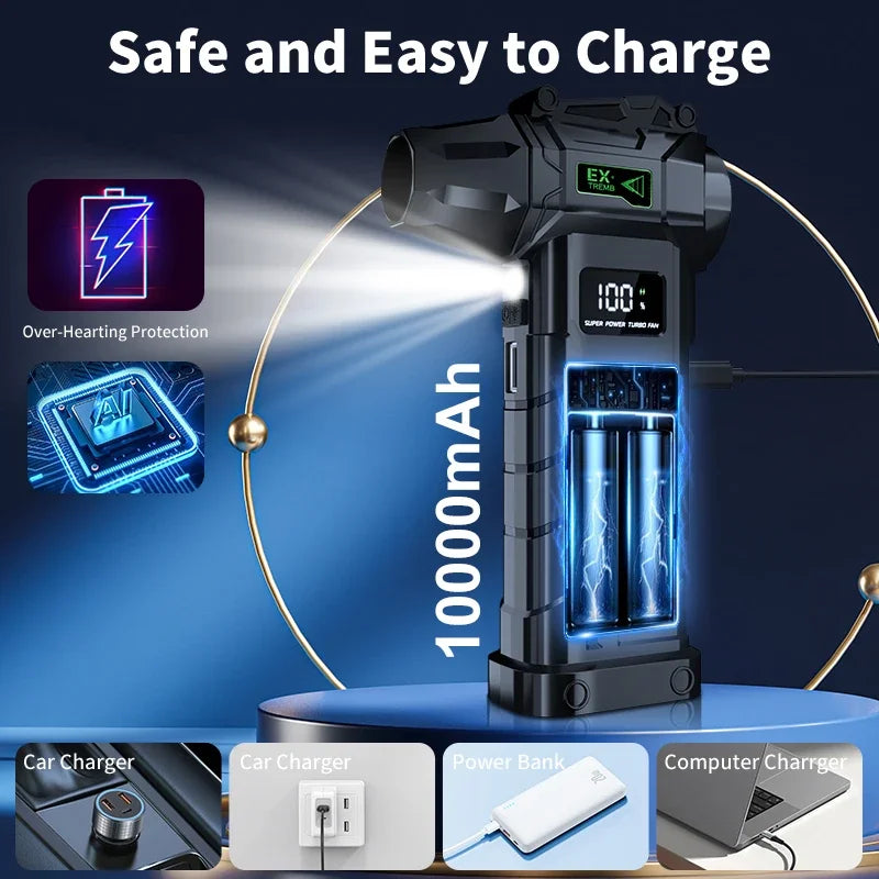 HFX-08 Turbo Fan High-speed Brushless Motor Cordless Vacuum Cleaner Snow Blower Electric Drying Function Multiple Uses