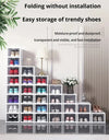 1/3/6 Layers Foldable Shoe Rack Organizer Transparent Sneaker  Simple assembly Dustproof Stackable Shoe Storage With Cover