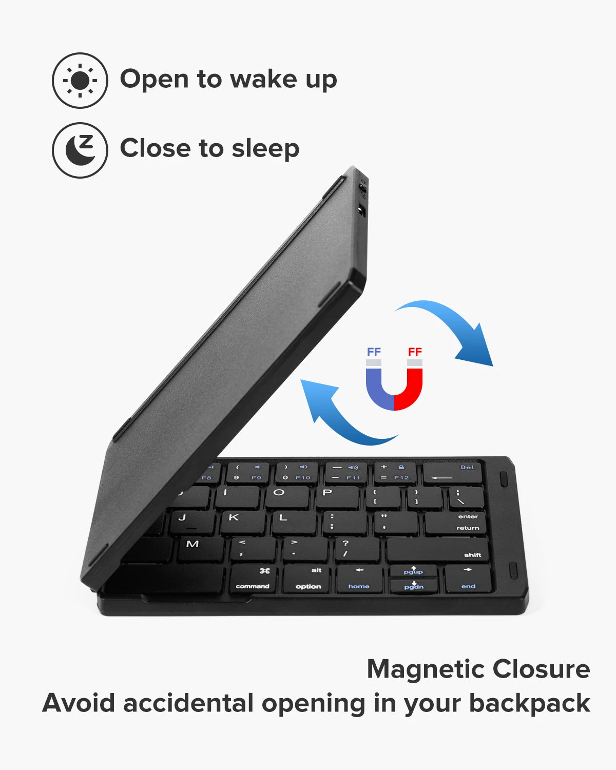 Delux KF19 Folding Bluetooth Keyboard – Ultra Slim Portable