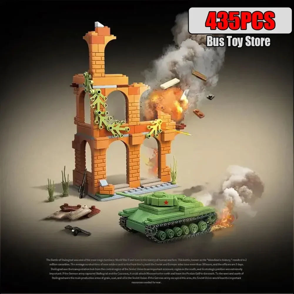 606 Pcs RSO/01 & 37mm Antitank  PaK35/36 WW2 Military SeriesTank Building Blocks  Bricks Model Set Toys for Gifts