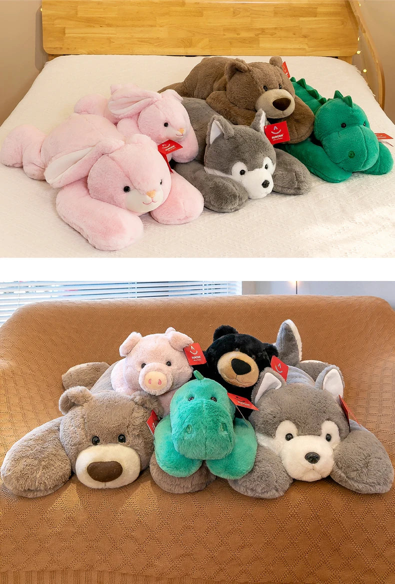 Party Bear Plush Sleeping Pillow Husky Doll Dinosaur Soft Doll Birthday Gift Girl