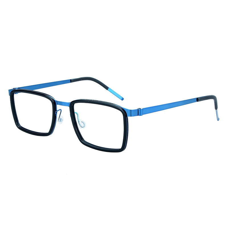 Rectangle Titanium Screwless Business Eyeglasses Frame