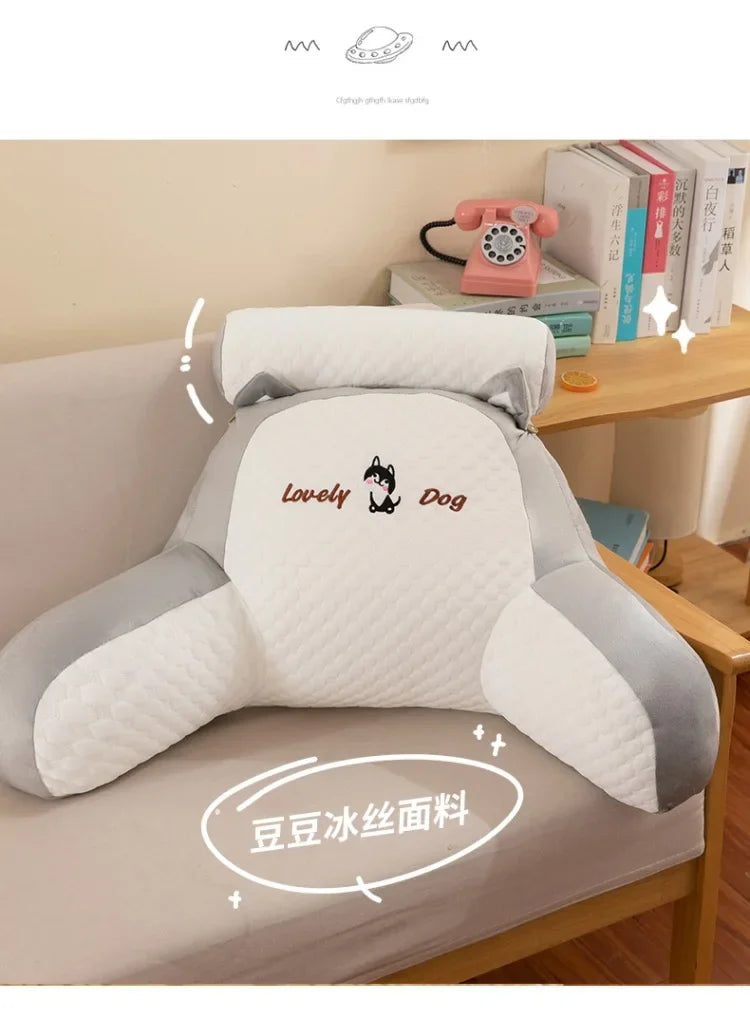 Kawaii Capybara Plush Pillow Cartoon Soft Stuffed Cute Large Backrest Cushion Lumbar Support Pillow Reading Pillow Soft Cushion