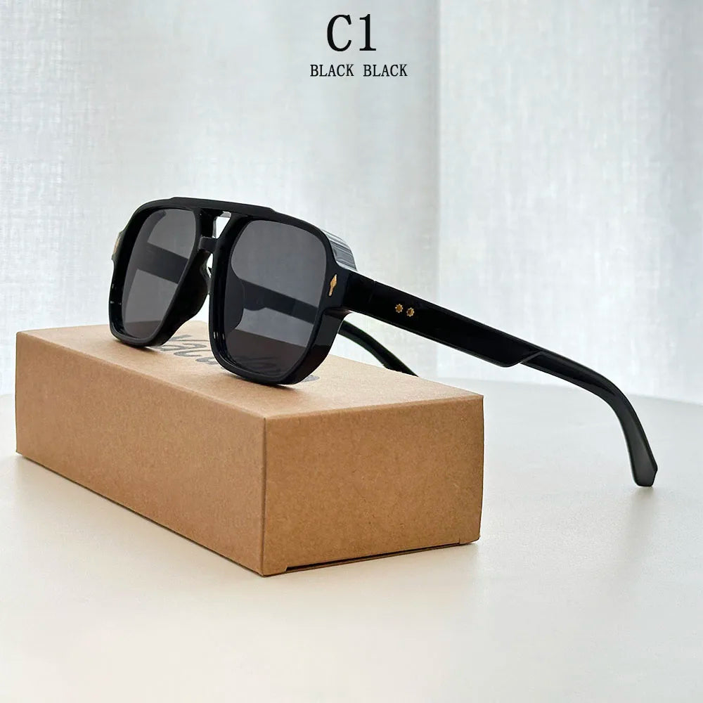 Vintage Square Sunglasses With UV400 Protection
