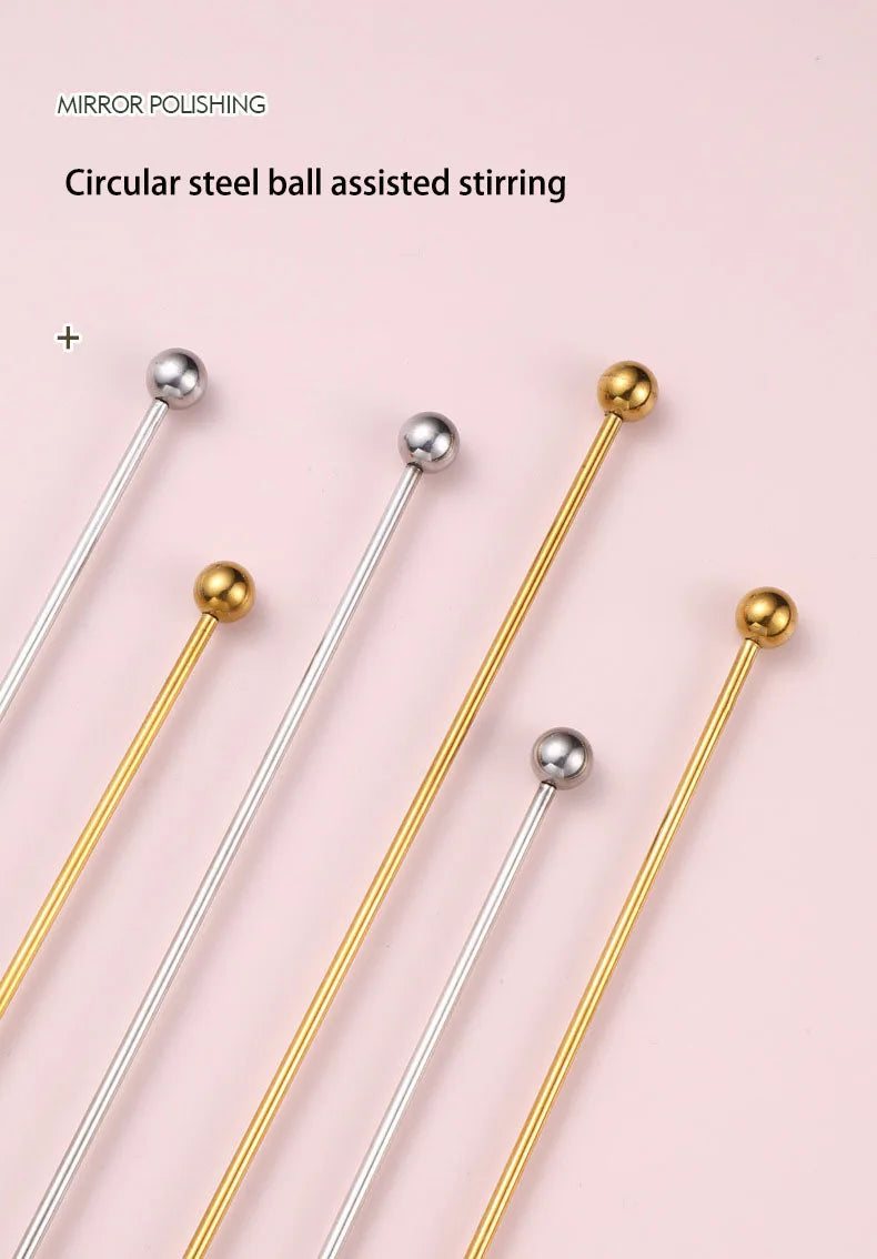 Creative Stainless Steel Cartoon Mixing Rod Long Handle Cocktail Stir Stick Coffee Juice Mixer Reusable Swizzle Stick Bar Tools