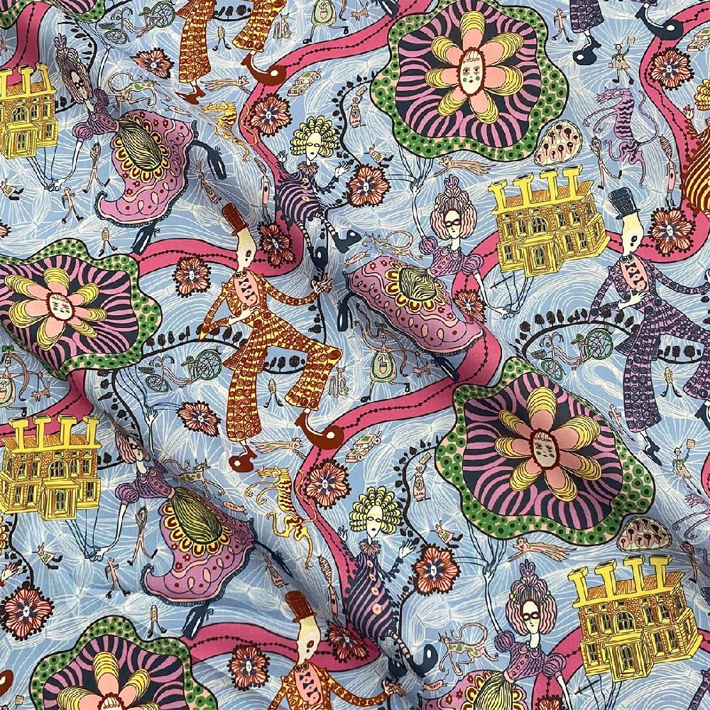 80s 100% Cotton Poplin Like Liberty cotton fabric meter 2025 Shirley Smith Sewing Making Dress Clothing Handmade Kids Dly cloth