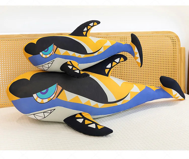 Cute Pirate Shark Plush Stuffed Doll Pillow Toy