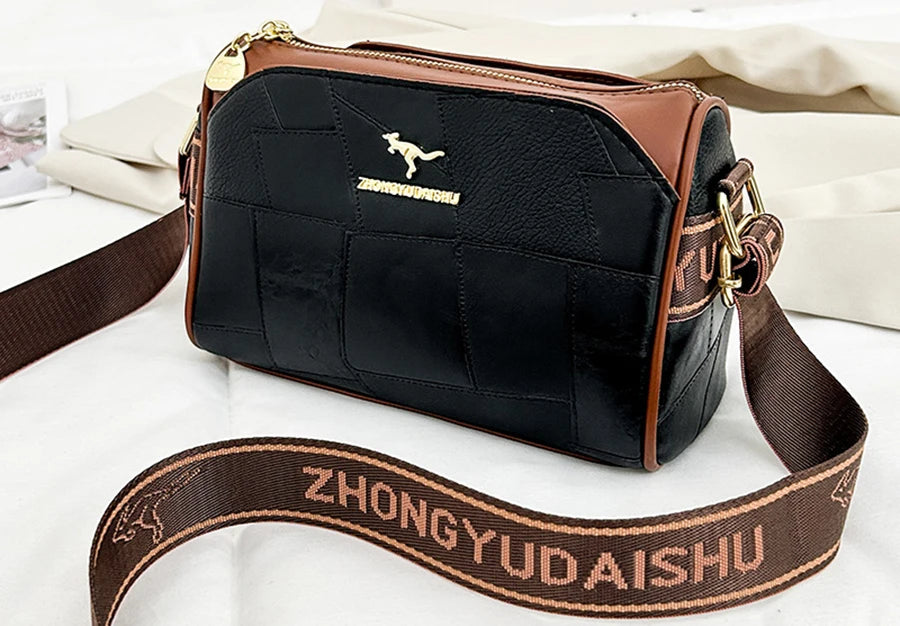 Splicing Shoulder Bag Soft Leather Female Wallet Crossbody Bag Messenger Bags Luxury Designer