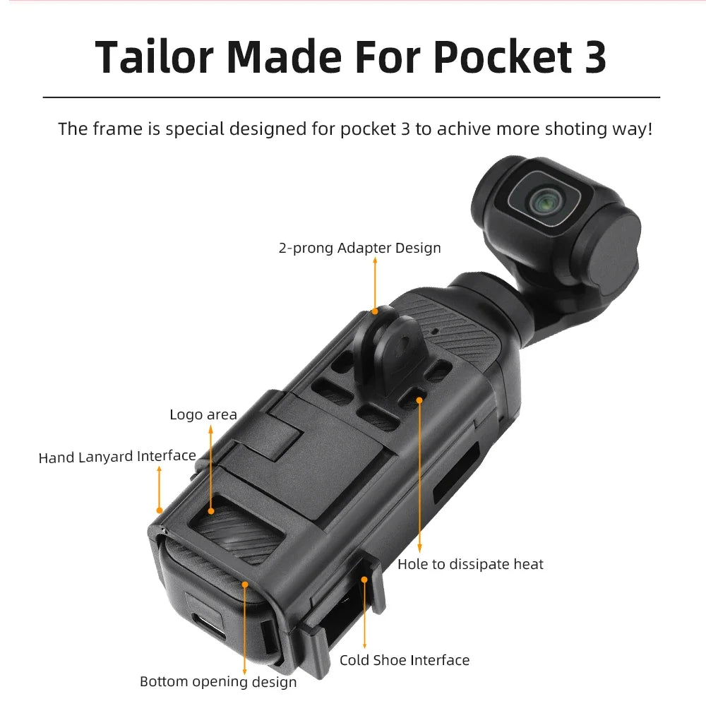 Magnetic Expansion Adapter Frame Protective Mount for Pocket 3 Camera