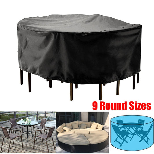 Round Outdoor Garden Furniture Cover Waterproof Patio Table Chair Sofa Dustproof Rain Snow Protector