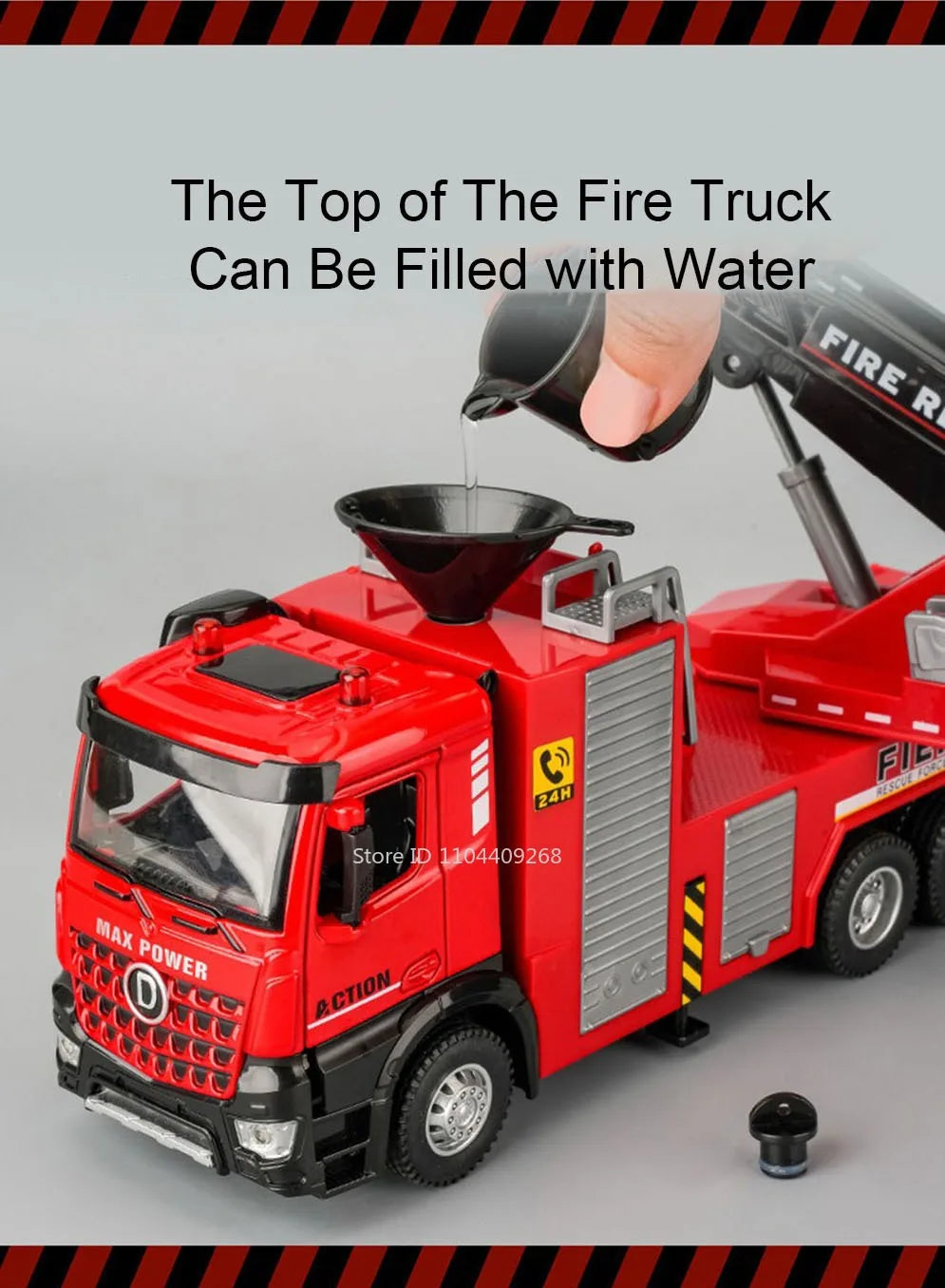 1:32 Ladder Truck Water Tanker Military Missile Rocket Launcher Trucks Model Toy Car Metal Diecast Sound Light Models Boys Gifts