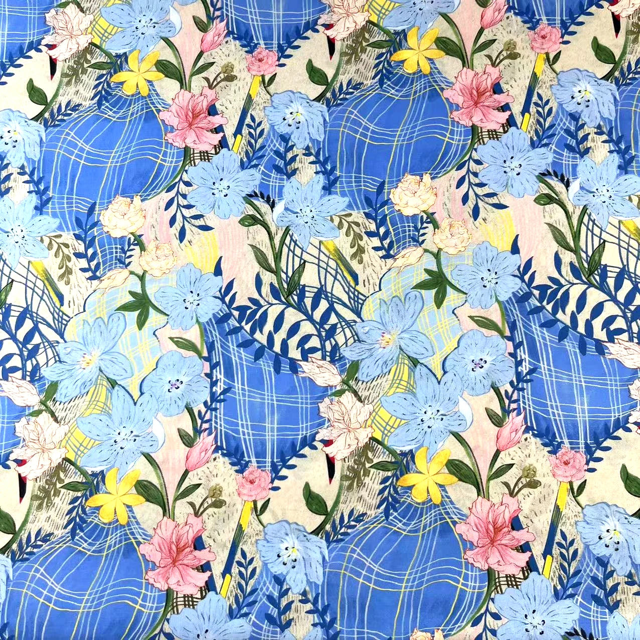 60s Printed 100% Cotton Fabric - Premium DIY Sewing & Quilting Material (per Meter)