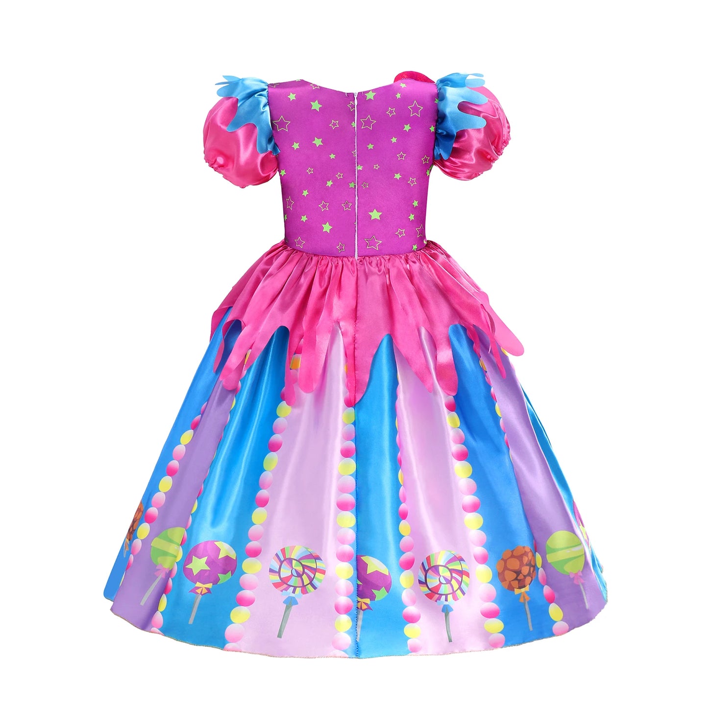 LED Light Up Princess Candy Dress For Girl Lollipop Party Clothing Kids Cosplay Costume New Years Dress 2-10Y