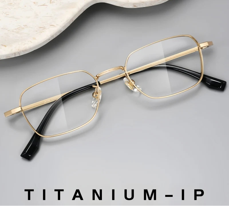 Small Square Lightweight Titanium Eyeglasses Frames