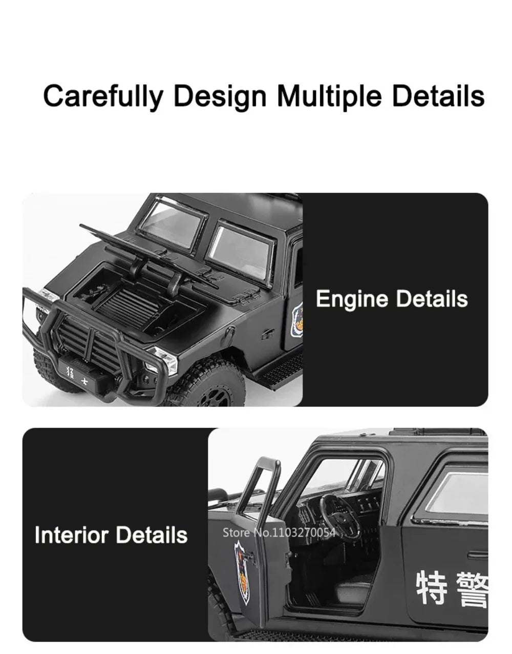1:32 DongFeng MengShi Honda Accord Police Car Model Toy Metal Diecast Pull Back Doors Opend Vehicles Models Boys Holiday Gifts