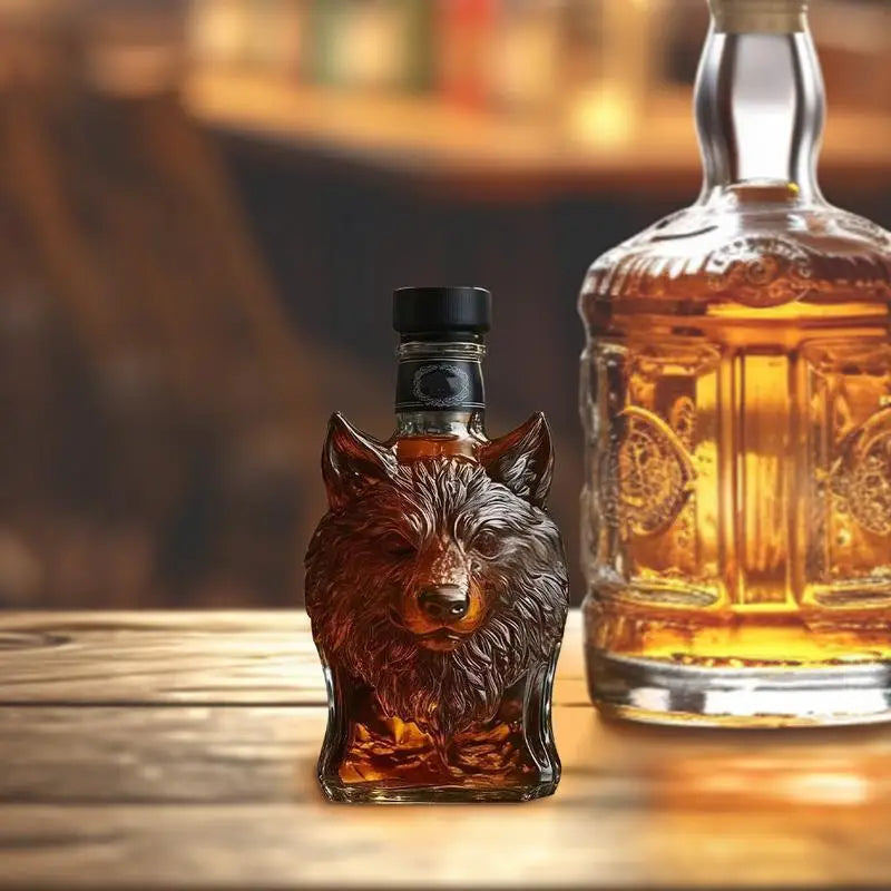 120ml Whiskey Glass Decanter Animal Statue Wine Bottle Liquor Container Elephant Deer Owl Tabletop Decoration For Home Bars Cafe