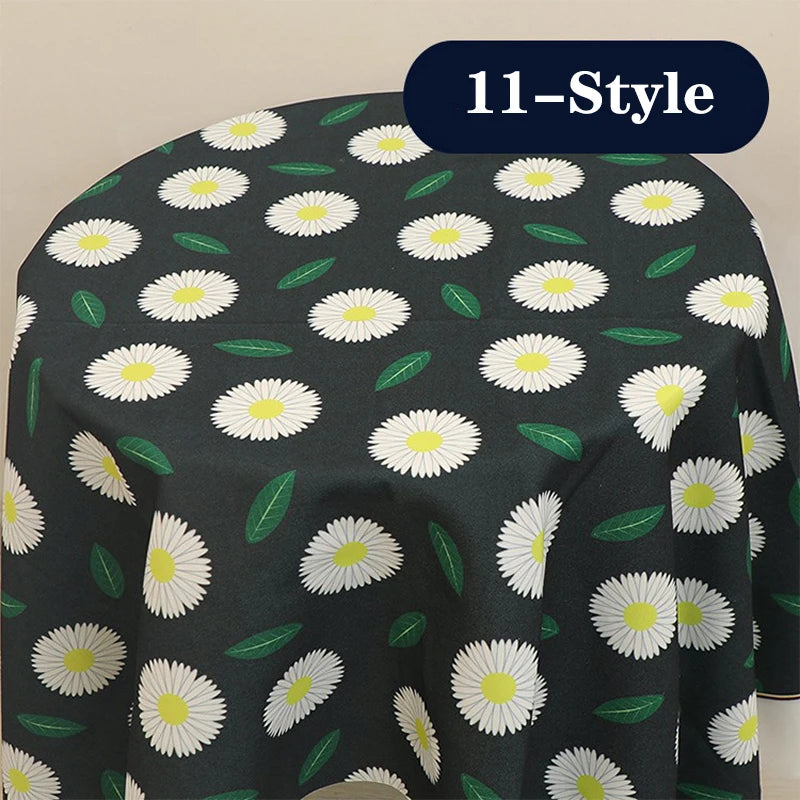 1M/2M/3M 30colors plant floral print canvas fabric for Home textile DIY sewing tent tablecloth, luggage bags Cloth by the meter