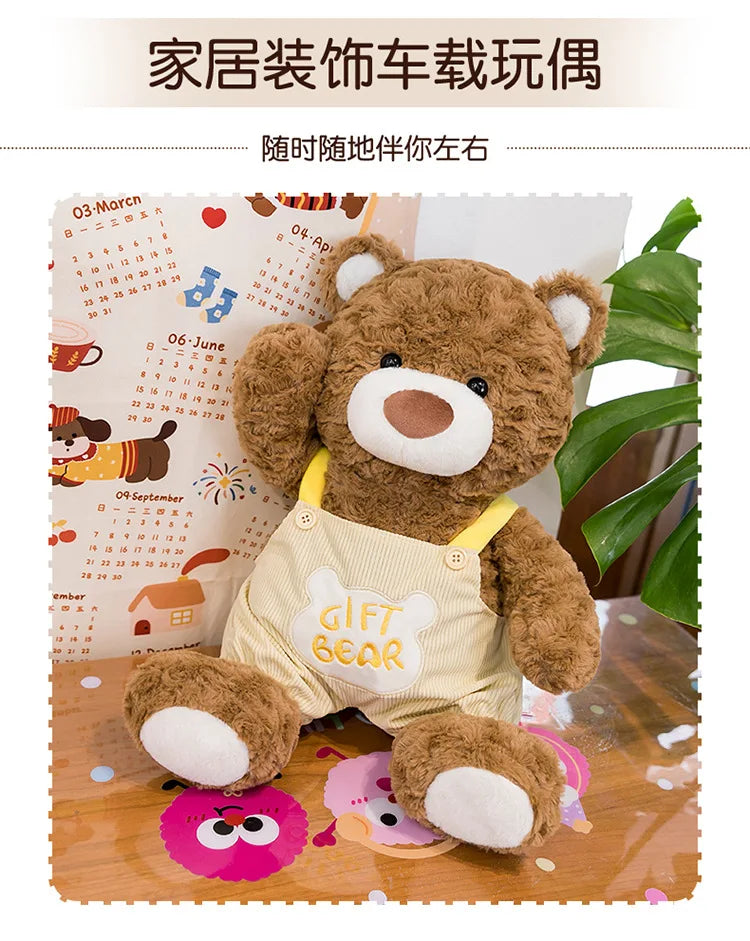 Kawaii Plush Teddy Bear Sitting Posture Stuffed Doll Soft Cute Cuddly Toy for Kids Birthday Xmas Gift Large Small Size Wholesale