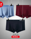 3-Pack Men’s Modal Graphene Boxer Shorts – Antibacterial Crotch, Comfortable Fit