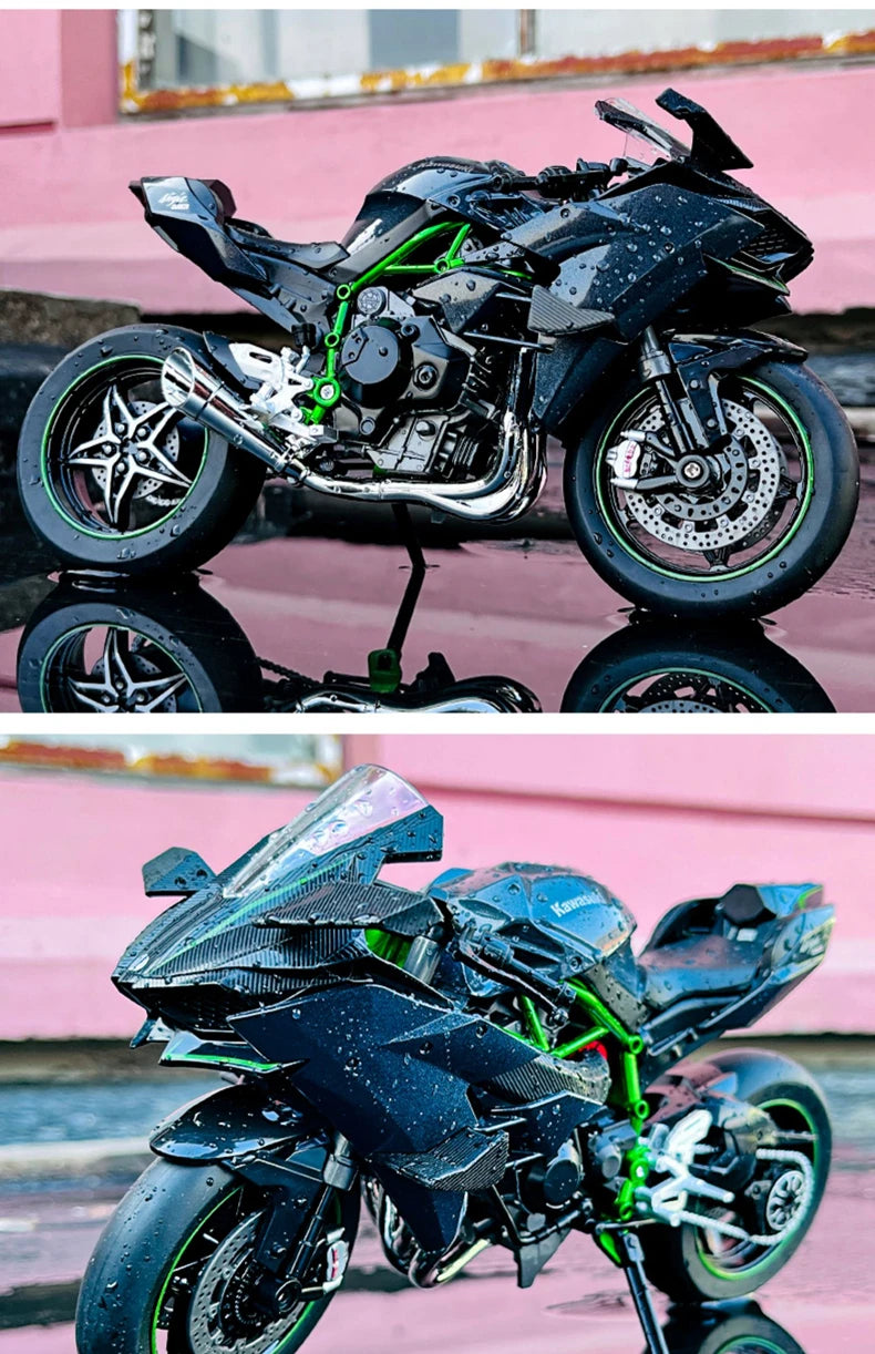 Diecast H2 H2R Racing Motorcycle Model 1 to 9 Scale