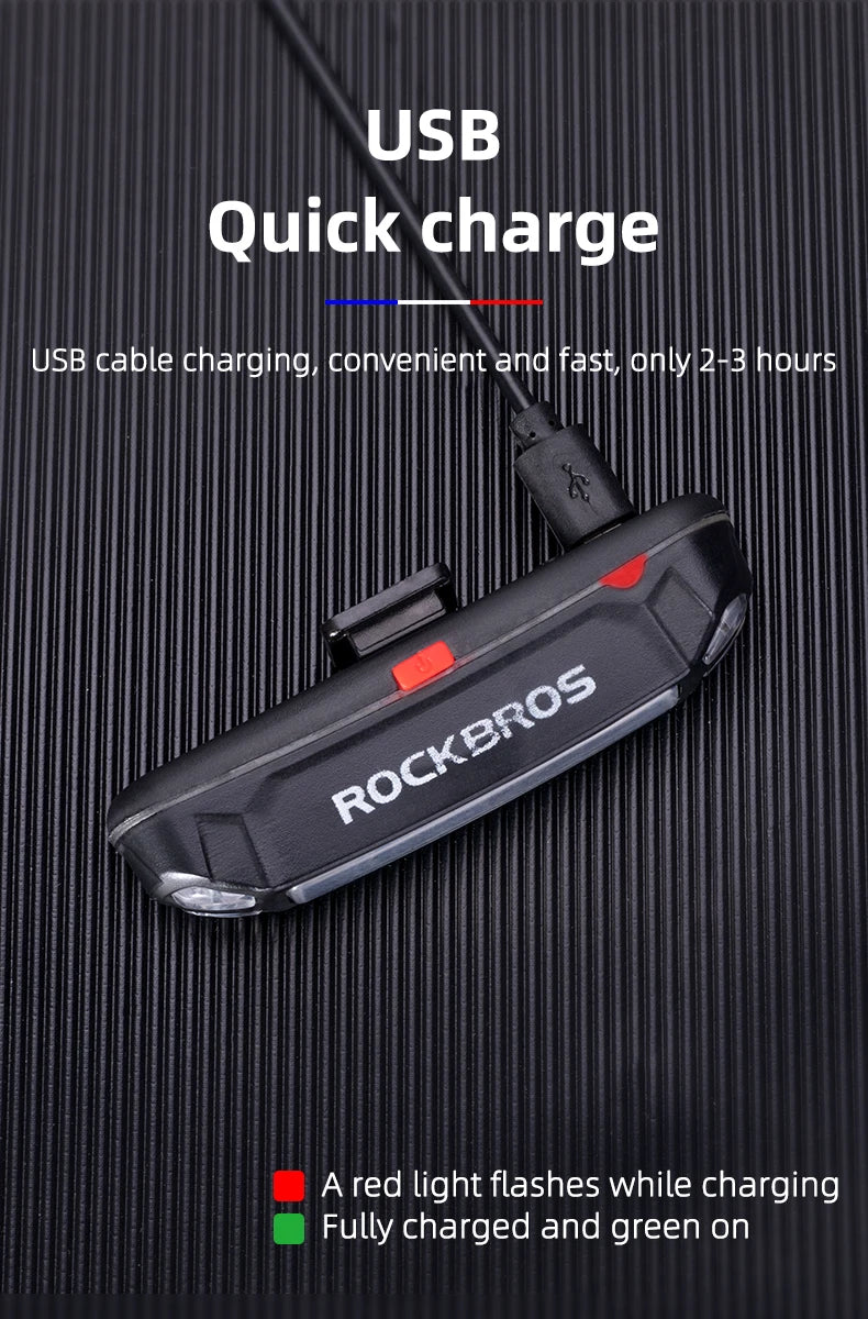 Bicycle Rear Light 500mAH USB Rechargable LED Lamp Bike Tail Light Warning Seatpost Riding Cycling Taillight