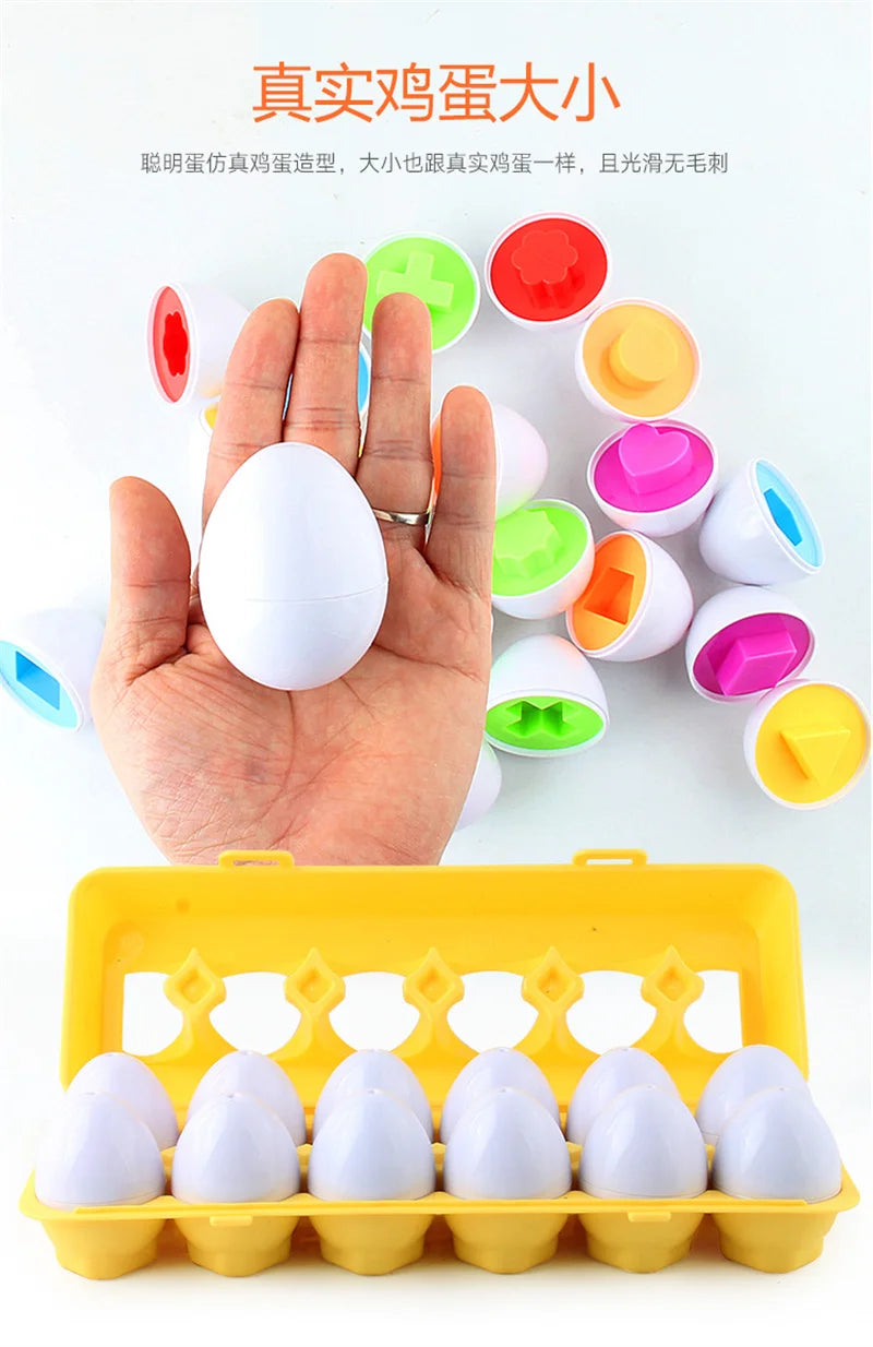 Montessori Games Baby toy Smart Egg Shape Match Puzzle For Kids  Baby Development Toy Educational Toy For Children 1 2 3 4 Year