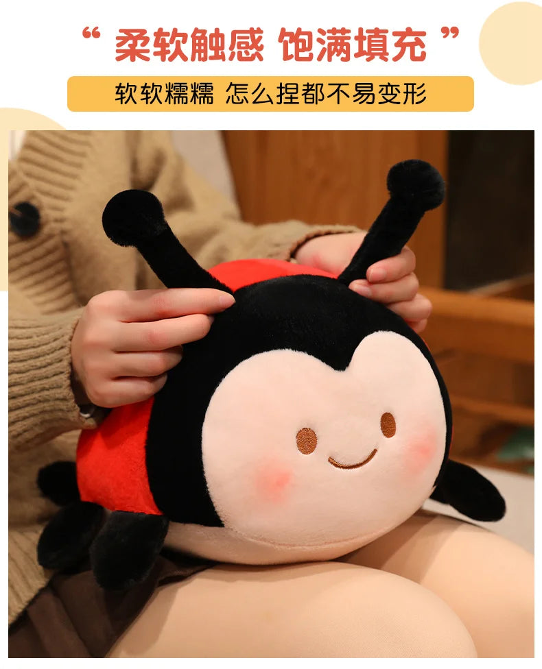 Cute Ladybug Plush Stuffed Animal Soft Insect Pillow