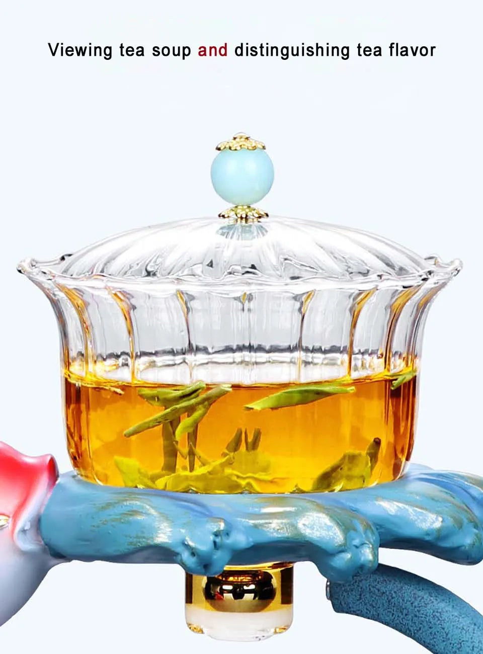 Fish  Teapot Glass Lazy Automatic Tea Making Household Pu'er Oolong Tea Set Infuser Drinking